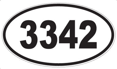 3342 - Oval Sticker