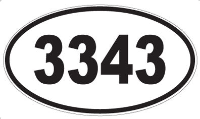 3343 - Oval Sticker