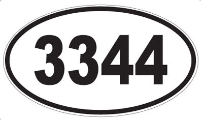 3344 - Oval Sticker