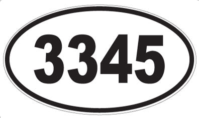 3345 - Oval Sticker