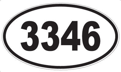 3346 - Oval Sticker