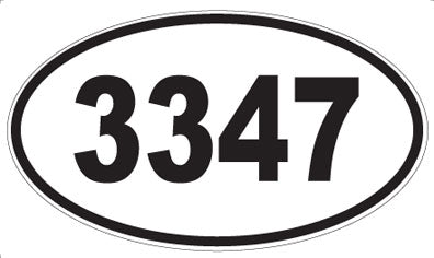 3347 - Oval Sticker