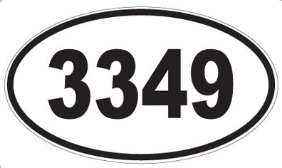 3349 - Oval Sticker