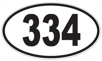 334 - Oval Sticker