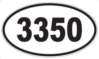3350 - Oval Sticker