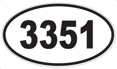 3351 - Oval Sticker