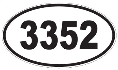 3352 - Oval Sticker