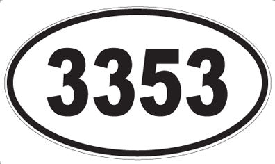 3353 - Oval Sticker