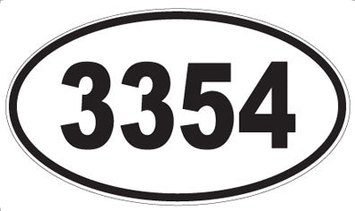 3354 - Oval Sticker