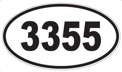 3355 - Oval Sticker