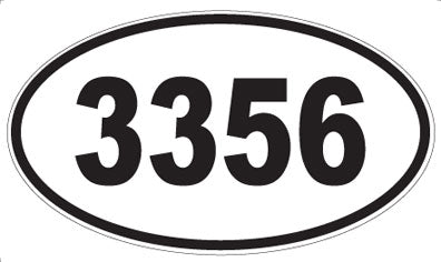 3356 - Oval Sticker