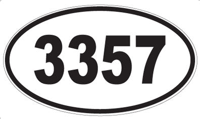 3357 - Oval Sticker