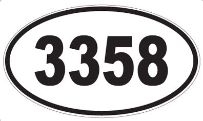 3358 - Oval Sticker
