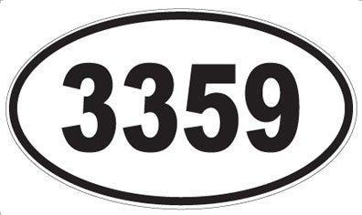 3359 - Oval Sticker