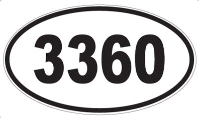 3360 - Oval Sticker