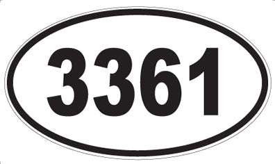 3361 - Oval Sticker
