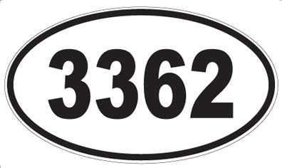 3362 - Oval Sticker