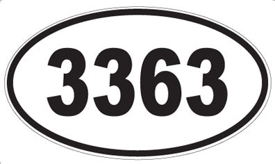 3363 - Oval Sticker