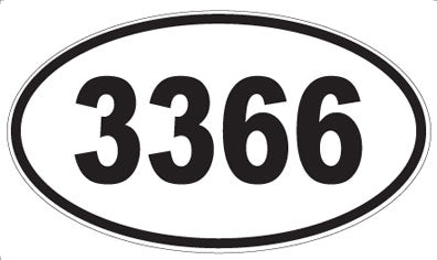 3366 - Oval Sticker