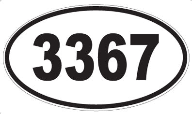 3367 - Oval Sticker