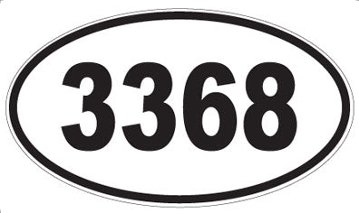 3368 - Oval Sticker