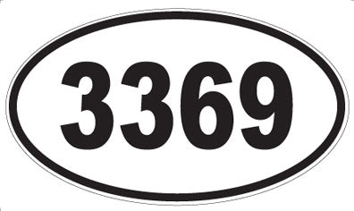 3369 - Oval Sticker