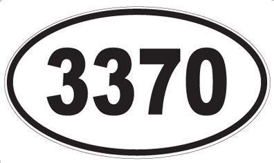 3370 - Oval Sticker