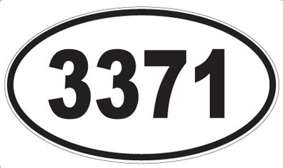 3371 - Oval Sticker