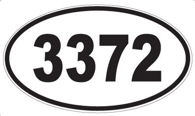 3372 - Oval Sticker