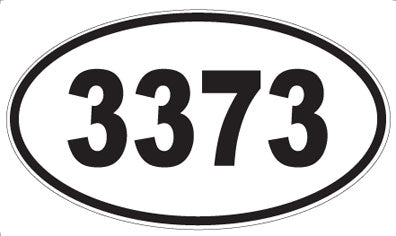 3373 - Oval Sticker