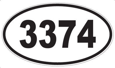 3374 - Oval Sticker