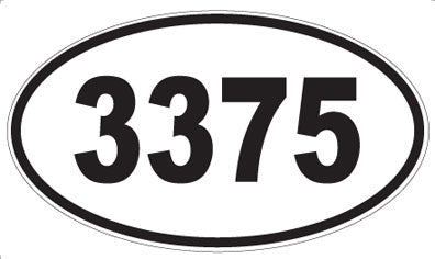 3375 - Oval Sticker