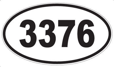 3376 - Oval Sticker