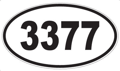 3377 - Oval Sticker