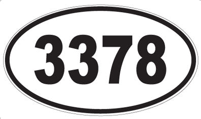 3378 - Oval Sticker