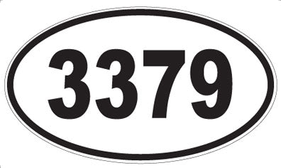 3379 - Oval Sticker