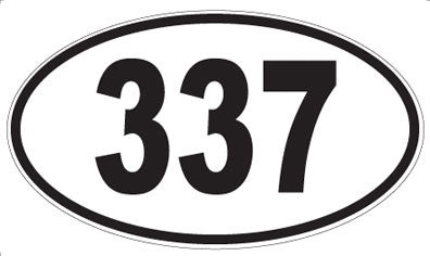 337 - Oval Sticker