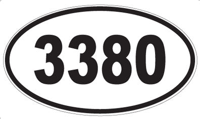 3380 - Oval Sticker