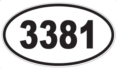 3381 - Oval Sticker