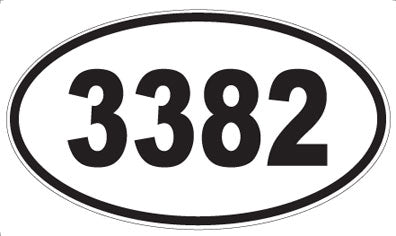 3382 - Oval Sticker