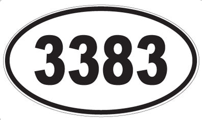 3383 - Oval Sticker