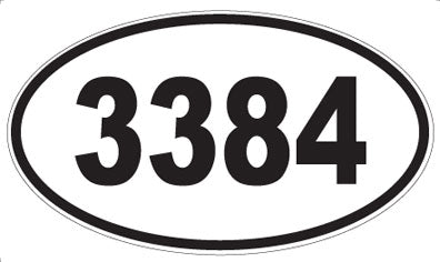 3384 - Oval Sticker