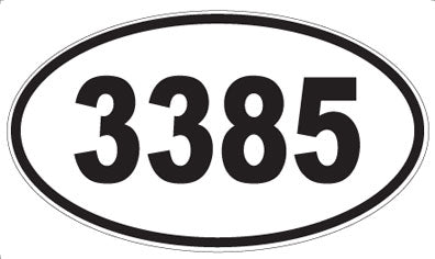 3385 - Oval Sticker