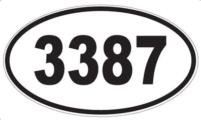 3387 - Oval Sticker