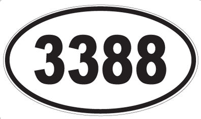 3388 - Oval Sticker