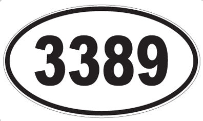 3389 - Oval Sticker