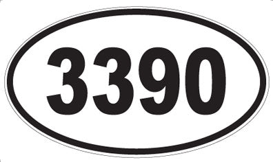3390 - Oval Sticker