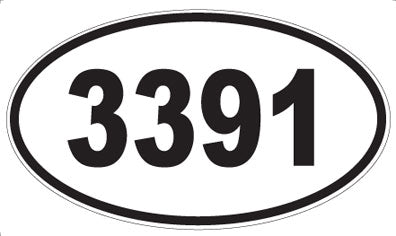 3391 - Oval Sticker