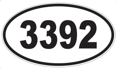 3392 - Oval Sticker