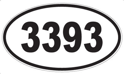3393 - Oval Sticker